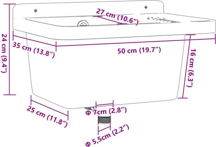 Immagine prodotto VidaXL Kelbee (500 mm, 350 mm)