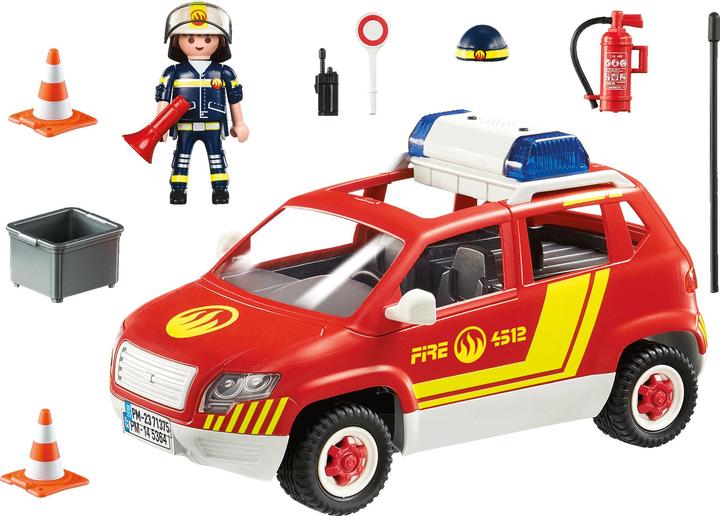 Productafbeelding Playmobil 71375 Brandweerauto met licht en geluid (71375, Playmobil Stad Actie)