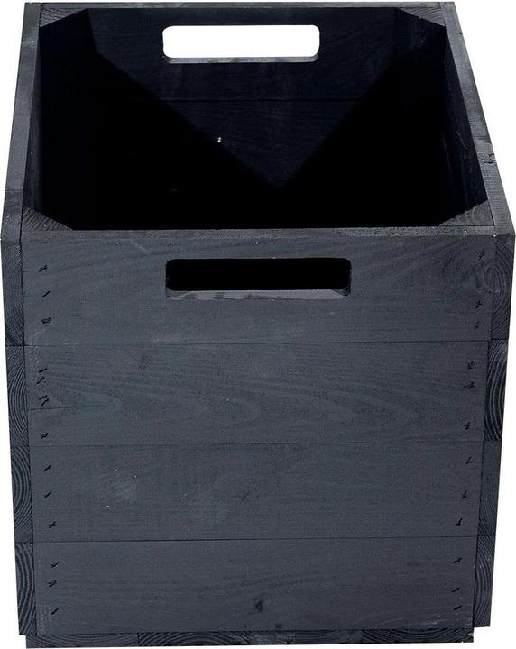 Produktbild Holz Zollhaus Aufbewahrungskiste Vintage Schwarz, 33 x 38 cm (33 x 33 x 38 cm, 41.38 l)