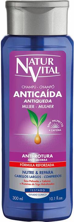 Immagine prodotto NaturVital Shampoo anti-caduta per capelli lunghi con Saw Palmetto, Ginseng e Caffeina 300 ml (300 ml, Shampoo liquido)