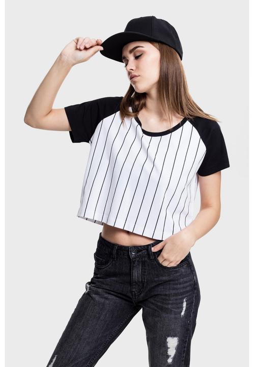 Actual product image Urban Classics Ladies Cropped Baseball Tee (S)