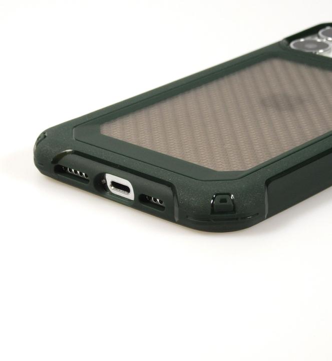 Actual product image PhoneLook Military Elite compact cover with semi-transparent carbon backing (Apple iPhone 14 Pro)