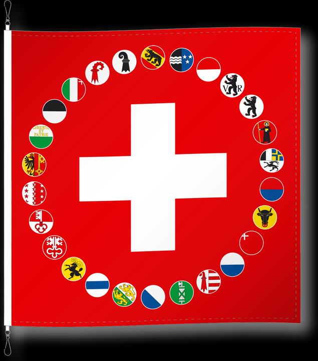 Actual product image Alpenfahnen Switzerland and cantons