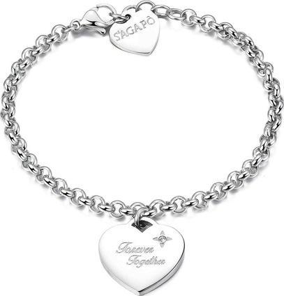 Immagine prodotto Sagapo S'Agapµ - Braccialetto d'acciaio Be My Always Forever Together SBM16