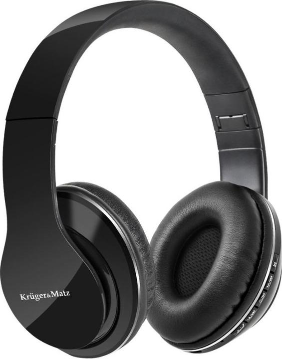 Produktbild Krüger&Matz kabellose Kopfhörer Modell Street BT Black (ANC, 10 h, Kabelgebunden)