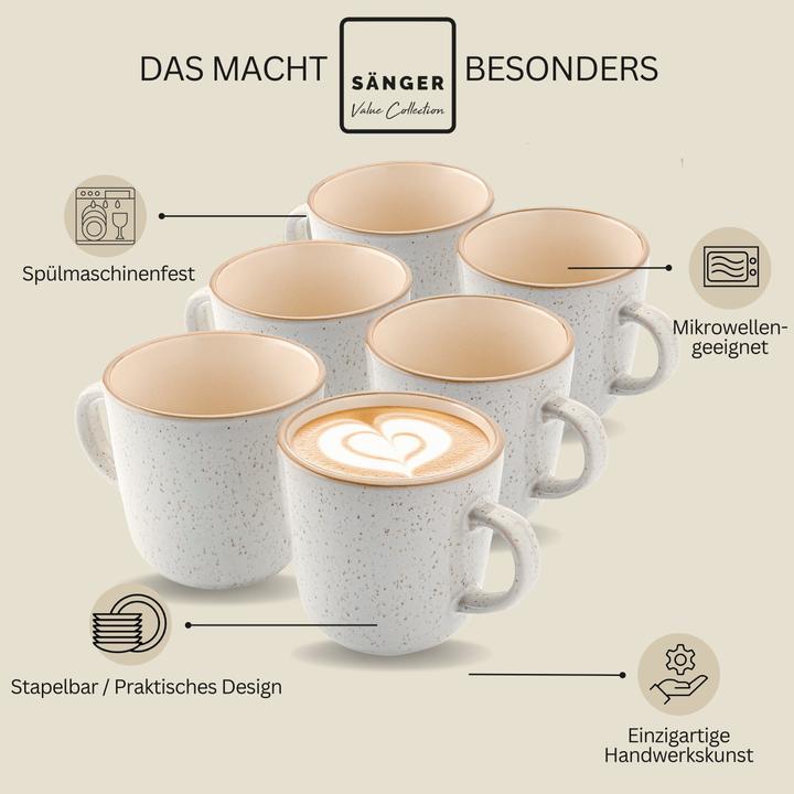 Produktbild Sänger Kaffeebecher Set Rio Creme (430 ml, 6 x)