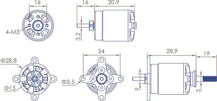 Produktbild Planet-Hobby JOKER 2822-18 V3 1800 KV BRUSHLESS MOTOR