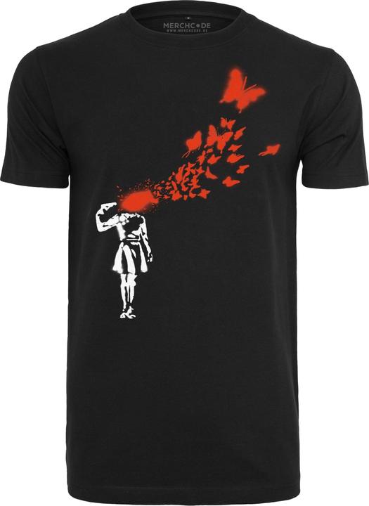 Merchcode Brandalised - Banksy's Graffiti Butterfly Tee