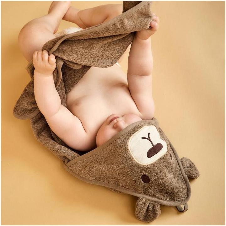 Produktbild Nuuroo Aki Hooded Baby Towel - Cobblestone