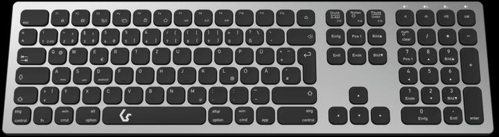 Image du produit KeySonic Clavier Full-Size en aluminium, Bluetooth® & RF, pour Win & macOS (DE, Sans fil)