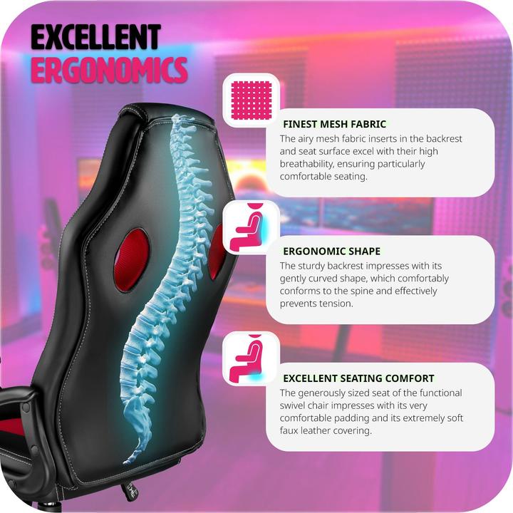 Image du produit tectake Fauteuil de bureau Tyson