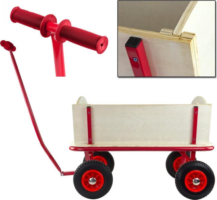 Produktbild Dema Holz Handwagen Handkarre Bollerwagen Transportwagen L 725 FUN mit PU Bereifung