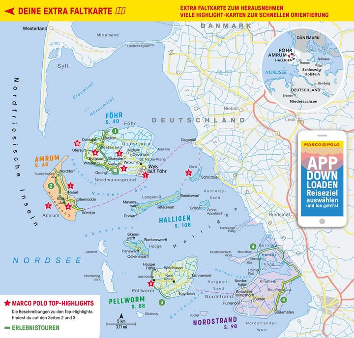Produktbild Reiseführer Föhr, Amrum, Pellworm, Nordstrand, Halligen (Deutsch, Arnd M. Schuppius, 2023)