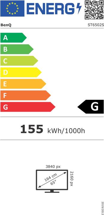 Energie-Label BenQ ST6502S SIGNAGE DISPLAY (3840 x 2160 Pixel, 65")