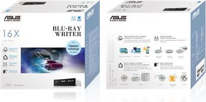 Productafbeelding ASUS BW-16D1HT/B BULK SILENT (Blu-ray schijf, CD-station, DVD-brander, Blu-ray brander)