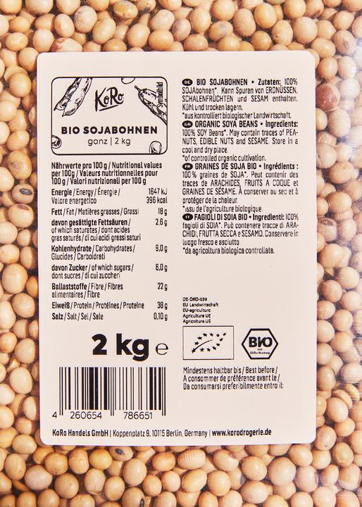 Produktbild KoRo Bio Sojabohnen getrocknet (2000 g)