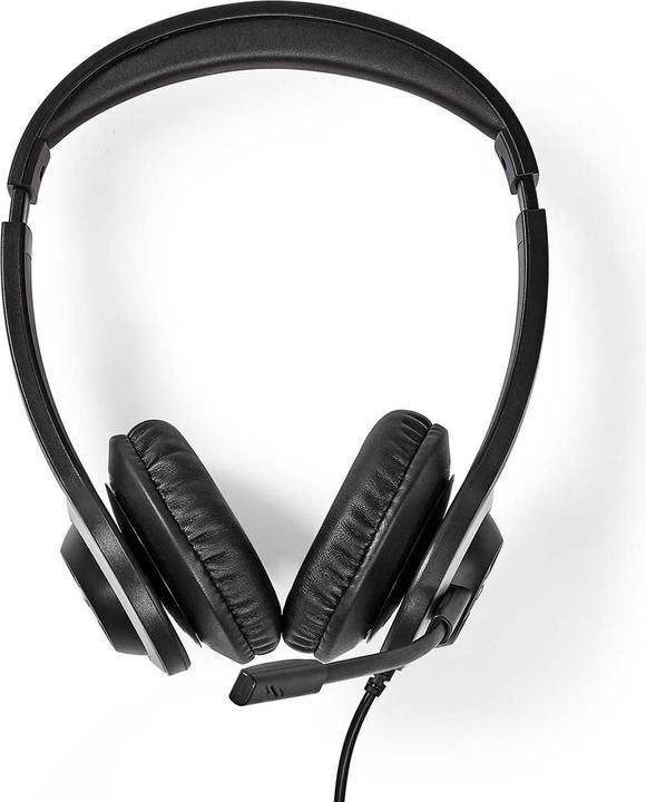 Produktbild Nedis PC Headset On-Ear, Stereo - Black (Kabelgebunden, USB-A)
