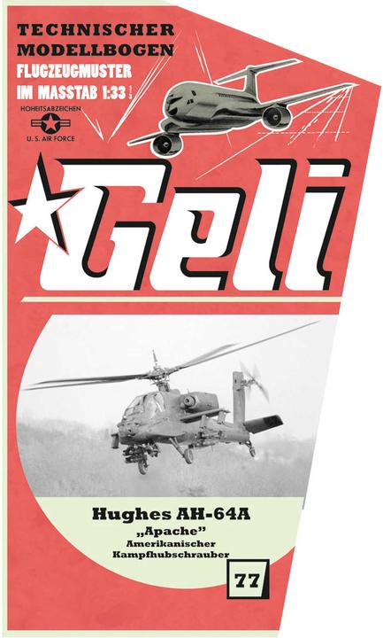 Produktbild Geli hughes ah-64a apache kartonmodell