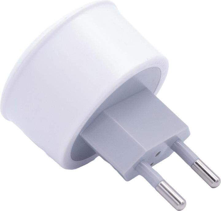 Actual product image Novidarte USA-to-CH travel adapter