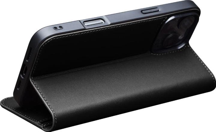 Actual product image QiAlino Fourre Flip cuir véritable mat (Apple iPhone 16 Pro Max)