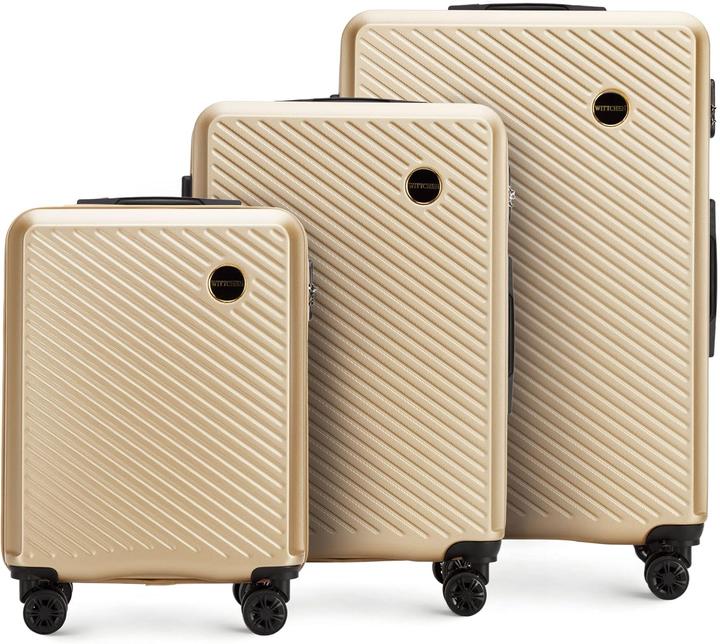 Image du produit Wittchen 3-teiliges Kofferset Circle Line (96 l, Bagage à main (jusqu'à 50l), M (50 - 90l), L (90 - 115l))