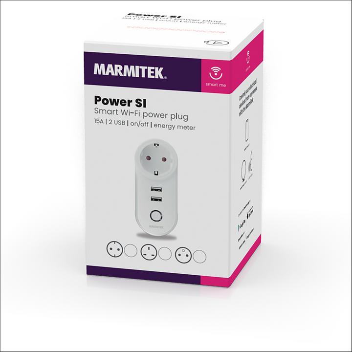 Produktbild Marmitek POWER SI Smart Wi-Fi power plug 15A 2xUSB