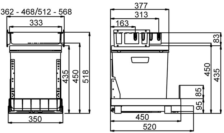 Produktbild Müllex Abfallsystem BOXX40-R (41 l)