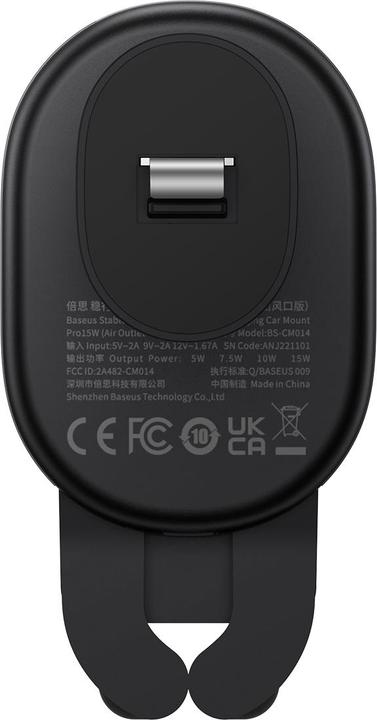 Actual product image Baseus Stable Gravitational Wireless Charging Car Mount Pro 15W (black)