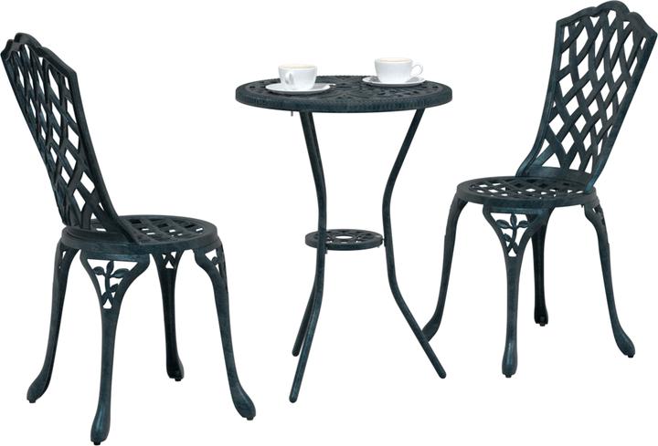Actual product image VidaXL 3-piece garden bistro set green cast iron (53 cm)