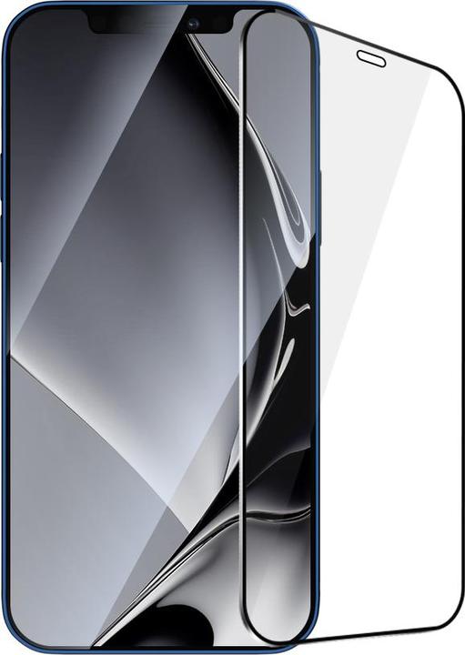 Produktbild OEM Gehärteter Glas-Metallrahmen für iPhone 12 / 12 Pro 6.1" schwarzer Rahmen (iPhone 12)