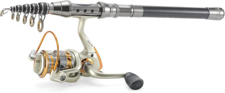 Immagine prodotto Lixada Canna da pesca telescopica e bobina, 210 (Set da pesca, Telescopio, 210 cm)