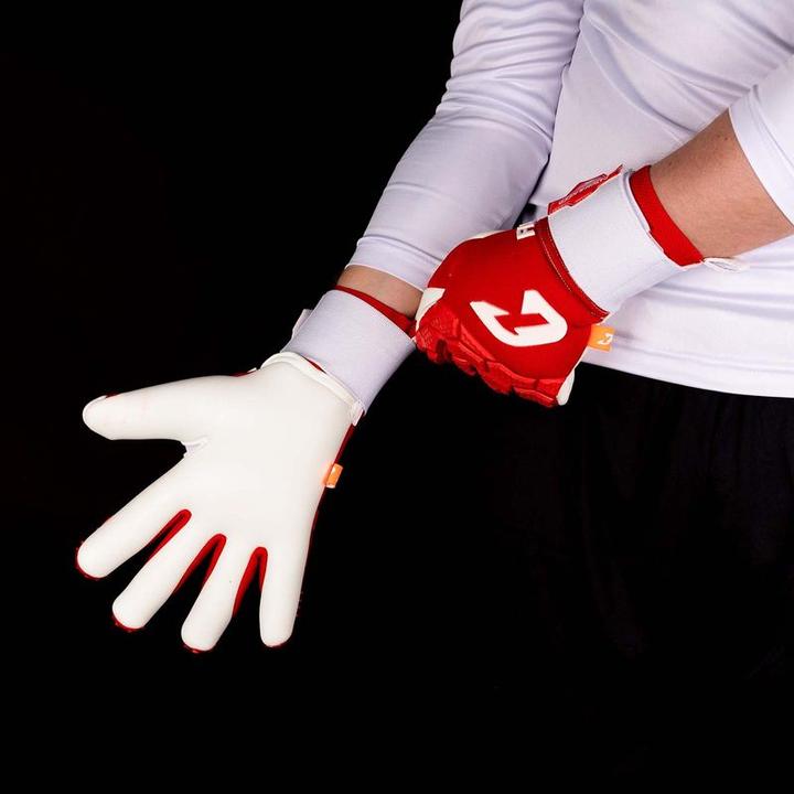 Produktbild Catch & Keep Fussballhandschuhe Fly Red Soul Gr. 6 Rot Torwart Keeper Goalie Handschuhe (6)