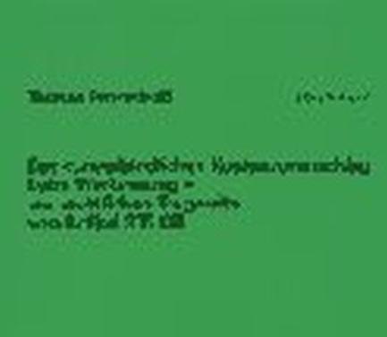 Produktbild DiKE Der "unverbindliche" Kostenvoranschlag beim Werkvertrag (Deutsch, Thomas Twerenbold, 2001)