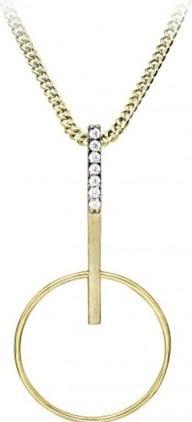 Silver Cat Minimalist Gold Plated Cubic Zirconia Necklace SC523 (Chain. Pendant)