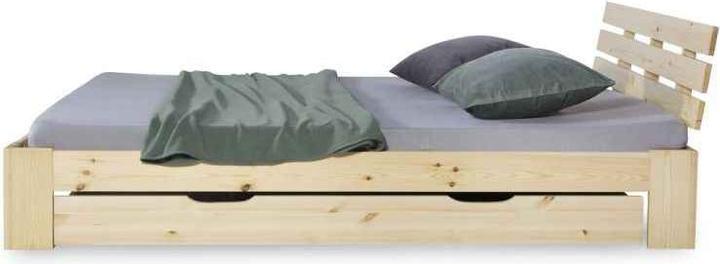 Produktbild Homestyle4u Holzbett mit Bettkasten & Lattenrost (140 x 200 cm)