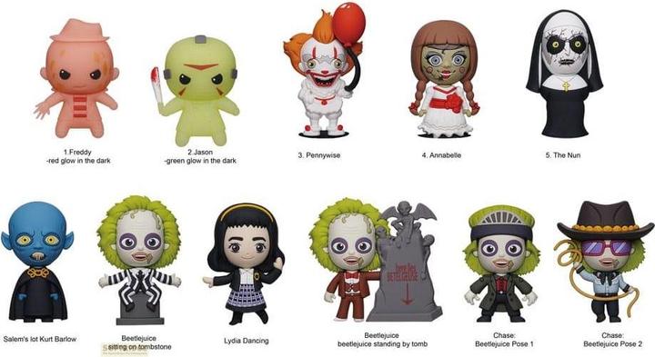 Actual product image Monogram Int. Warner Brothers PVC bag tags Horror Series 8 Display (24)