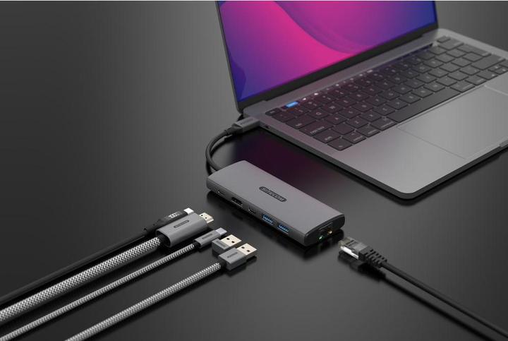 Produktbild Sitecom CN-5506 6in1 USB-C PD GEN2 MultiAda (USB-C, 6 Ports)