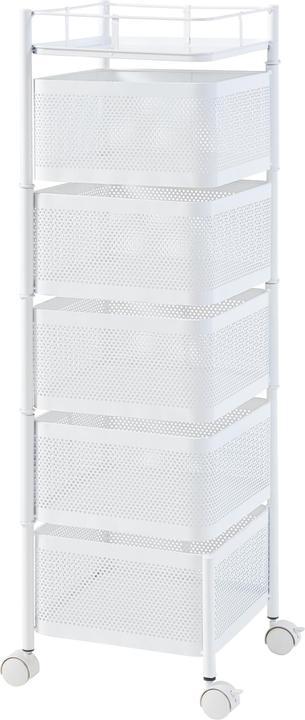 Actual product image En.Casa Sunndal trolley with 5 levels 94.5x27x27cm White