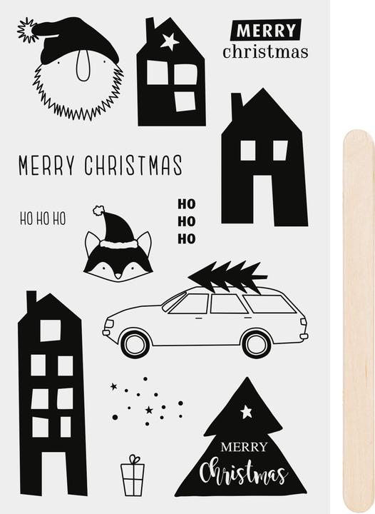 Actual product image Heyda Scratch-off sticker "Xmas", black