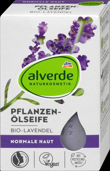 dm alverde Pflanzenölseife Bio-Lavendel (Kernseife)