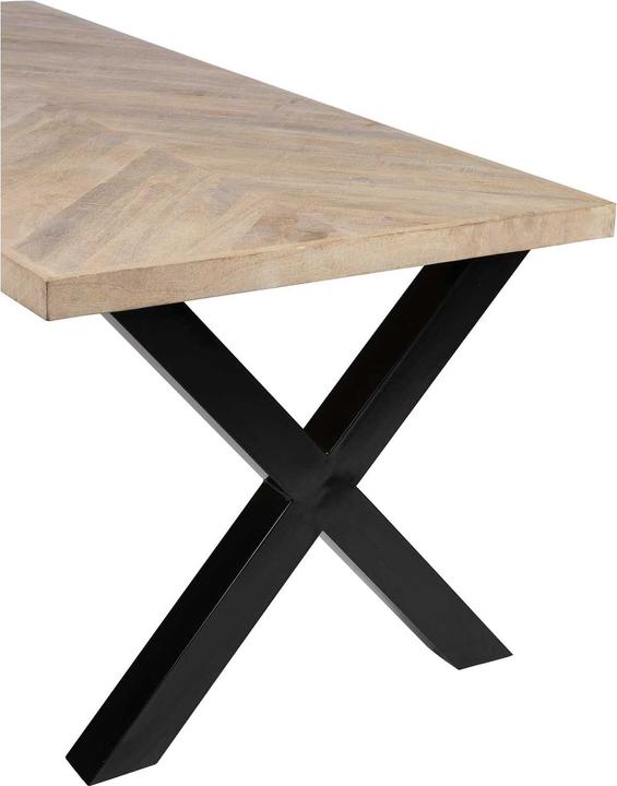 Actual product image Woood Table top Tablo Mango herringbone pattern (180 x 90 cm)