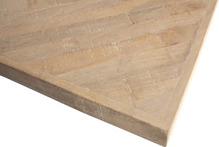 Actual product image Woood Table top Tablo Mango herringbone pattern (180 x 90 cm)