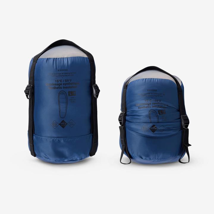 Immagine prodotto Simond Mumienschlafsack koppelbar kompakt Trekking - MT500 15 °C Kunstfaser (220 cm)