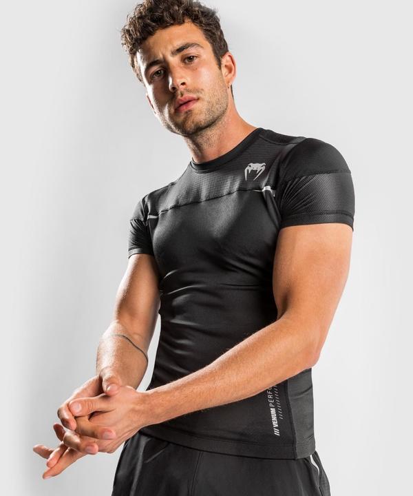 Actual product image Venum tempest 2.0 Rashguard Short Sleeves â€“ Black/Grey - L (L)