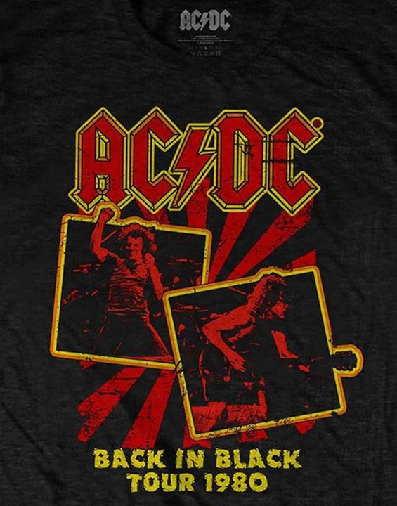 Actual product image AC/DC Back In Black World Tour 1980 TShirt (XL)