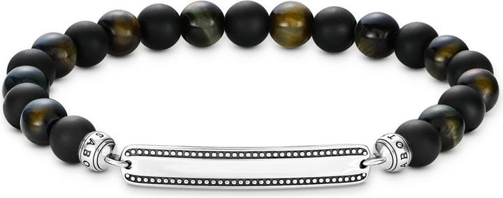 Produktbild Thomas Sabo Gravur Armband Obsidian und Tigerauge (17 cm, Silber 925)