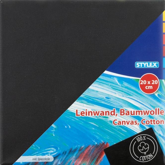Produktbild Stylex Leinwand Schwarz 20x20cm 28597 (20 x 20 cm)