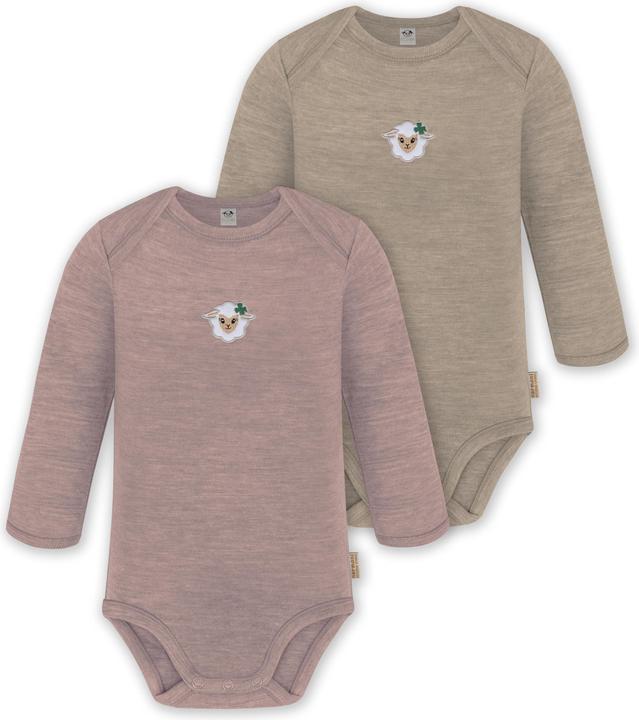 Produktbild Normani 2er Pack Baby Merino Body Langarm „Auckland" - 9373 (98)