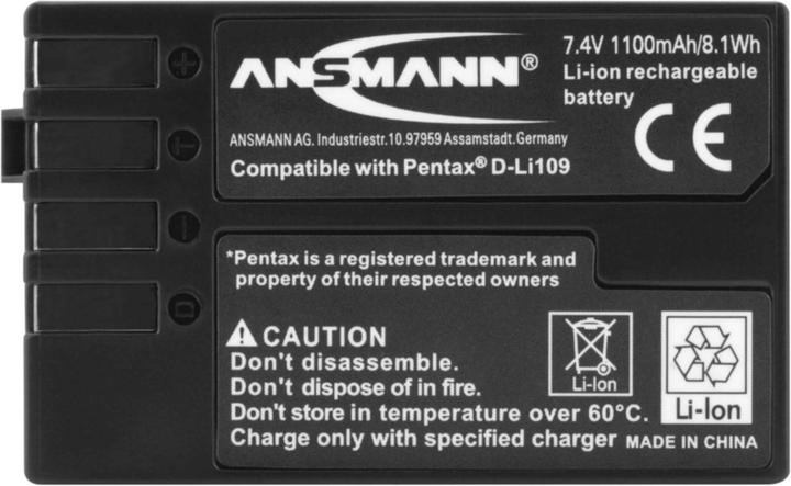 Image du produit Ansmann A-Pen D-LI109 (Batterie de l'appareil photo)