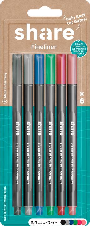 Share Fineliner Y-11-11-02 sortiert 6St. (Sortiert, 6 x)